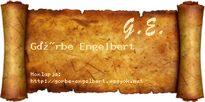 Görbe Engelbert névjegykártya