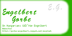 engelbert gorbe business card